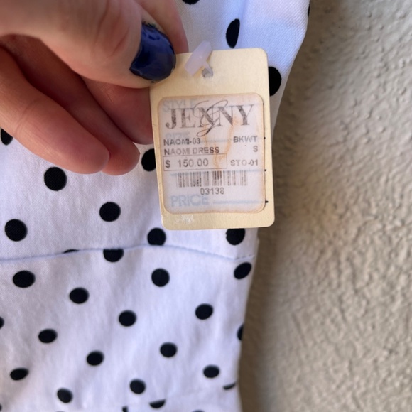 NWT Stop Staring! dress b/w polkadots - Picture 4 of 6